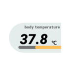 見やすい体温・検温記録（個別スタンプ：15）