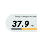 見やすい体温・検温記録（個別スタンプ：16）