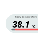 見やすい体温・検温記録（個別スタンプ：18）