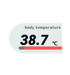 見やすい体温・検温記録（個別スタンプ：24）