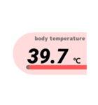 見やすい体温・検温記録（個別スタンプ：34）