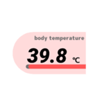 見やすい体温・検温記録（個別スタンプ：35）