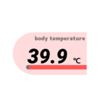 見やすい体温・検温記録（個別スタンプ：36）