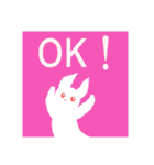 ちぎり絵うさぎ心の叫び（個別スタンプ：2）