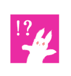 ちぎり絵うさぎ心の叫び（個別スタンプ：14）