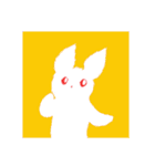 ちぎり絵うさぎ心の叫び（個別スタンプ：40）