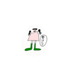 カラフル靴下な女の子（個別スタンプ：4）