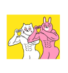 筋肉ネコとウサギ2（個別スタンプ：27）