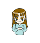 女の子スタンプ(文字無し)（個別スタンプ：6）