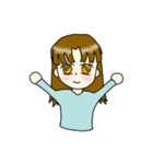 女の子スタンプ(文字無し)（個別スタンプ：13）