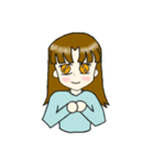 女の子スタンプ(文字無し)（個別スタンプ：15）