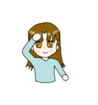 女の子スタンプ(文字無し)（個別スタンプ：19）