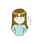 女の子スタンプ(文字無し)（個別スタンプ：20）