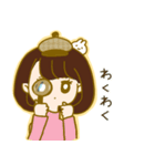 かわいいボブヘアーな女の子（個別スタンプ：3）