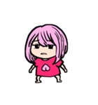 ピンク髪女子の顔芸（個別スタンプ：2）