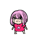 ピンク髪女子の顔芸（個別スタンプ：7）