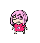 ピンク髪女子の顔芸（個別スタンプ：9）