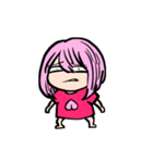 ピンク髪女子の顔芸（個別スタンプ：13）