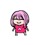 ピンク髪女子の顔芸（個別スタンプ：15）