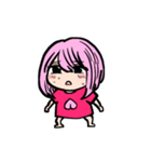 ピンク髪女子の顔芸（個別スタンプ：16）