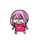 ピンク髪女子の顔芸（個別スタンプ：17）