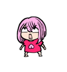ピンク髪女子の顔芸（個別スタンプ：18）