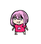 ピンク髪女子の顔芸（個別スタンプ：19）