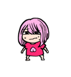 ピンク髪女子の顔芸（個別スタンプ：24）