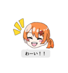 女の子と不思議な生き物スタンプ（個別スタンプ：5）