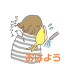 もこもこトリトリトリ（個別スタンプ：1）