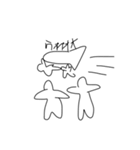 鼻をすするオイラが描く絵1（個別スタンプ：14）