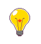 かわいい電球くん（ドット絵）（個別スタンプ：10）