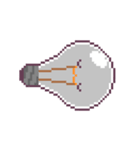 かわいい電球くん（ドット絵）（個別スタンプ：12）