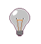 かわいい電球くん（ドット絵）（個別スタンプ：14）