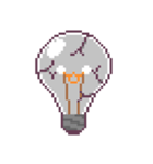 かわいい電球くん（ドット絵）（個別スタンプ：15）