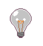 かわいい電球くん（ドット絵）（個別スタンプ：16）
