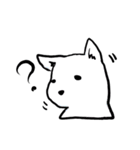 白い柴犬さん（個別スタンプ：4）