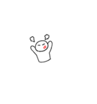 真っ白ニーパン！（個別スタンプ：4）