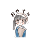 セーラー女子（紺）（個別スタンプ：6）