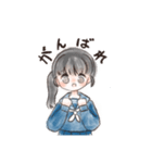 セーラー女子（紺）（個別スタンプ：15）