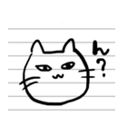 ノートの片隅に描いたネコ（個別スタンプ：1）
