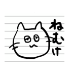 ノートの片隅に描いたネコ（個別スタンプ：3）