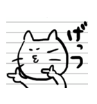 ノートの片隅に描いたネコ（個別スタンプ：5）