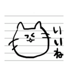 ノートの片隅に描いたネコ（個別スタンプ：6）