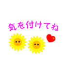 夏♥️シンプル。挨拶。ハートとお花。（個別スタンプ：5）