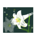 夏の花 水彩画風（個別スタンプ：1）