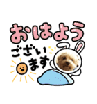 わんわんスタンプ4 犬 プードル（個別スタンプ：1）