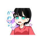 絵柄がすぐ変わる絵師の女の子達のスタンプ（個別スタンプ：13）