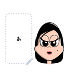 Big Eyes Black Hair Girl（個別スタンプ：1）