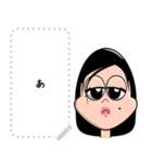 Big Eyes Black Hair Girl（個別スタンプ：2）